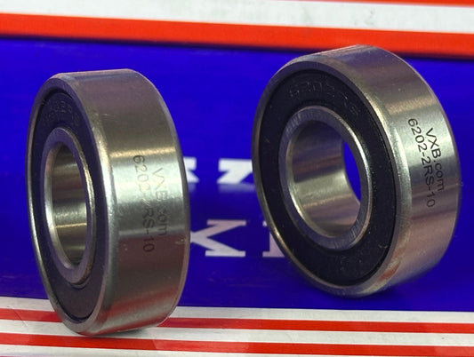 6202-10-2RS Bearing ID 5/8" x OD 35mm x 11mm Pack of 2