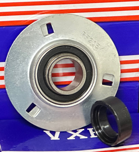 Bearing SAPF205-16 1" Pressed steel round 3-Bolt Flanged Mounted 1" Inner Diameter