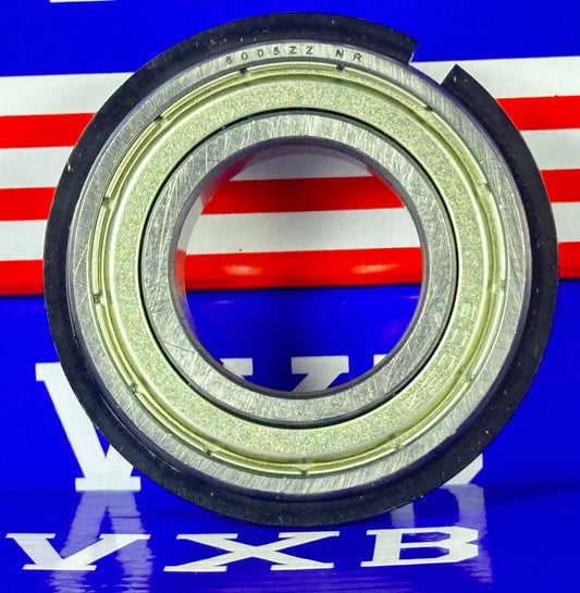 6005ZZNR محمل محمي - حلقة تثبيت - 25x47x12مم