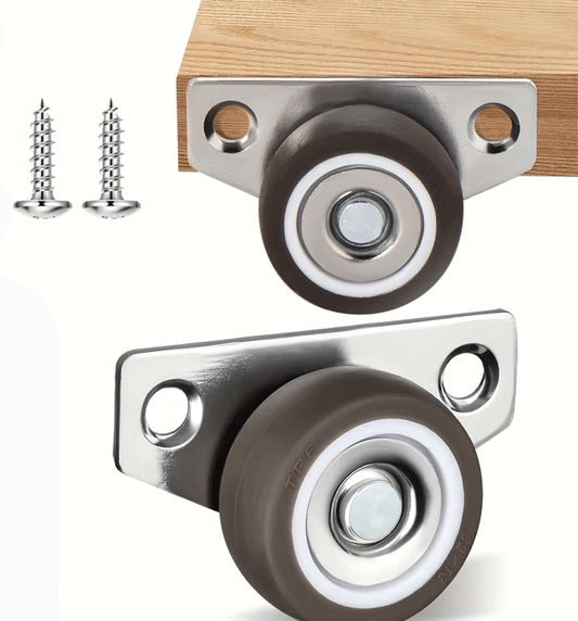 1.25" inch Mini Side Mount Caster Wheels - Non-Swivel
