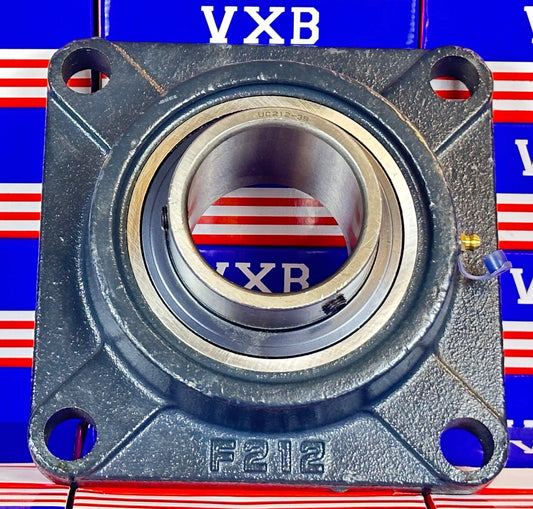 2 7/16" Bearing UCF212-39 + 4-Bolt Flanged Housing Mounted