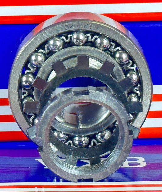 2206K+H Self Aligning Ball Bearing with Adapter Sleeve 25x62x20mm