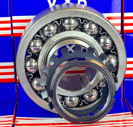 2311K+H Self Aligning Ball Bearing with Adapter Sleeve 50x120x43mm