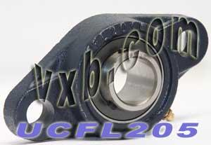25mm Bearing UCFL-205 + 2-Bolt Flanged Cast Housing Mounted Bearing