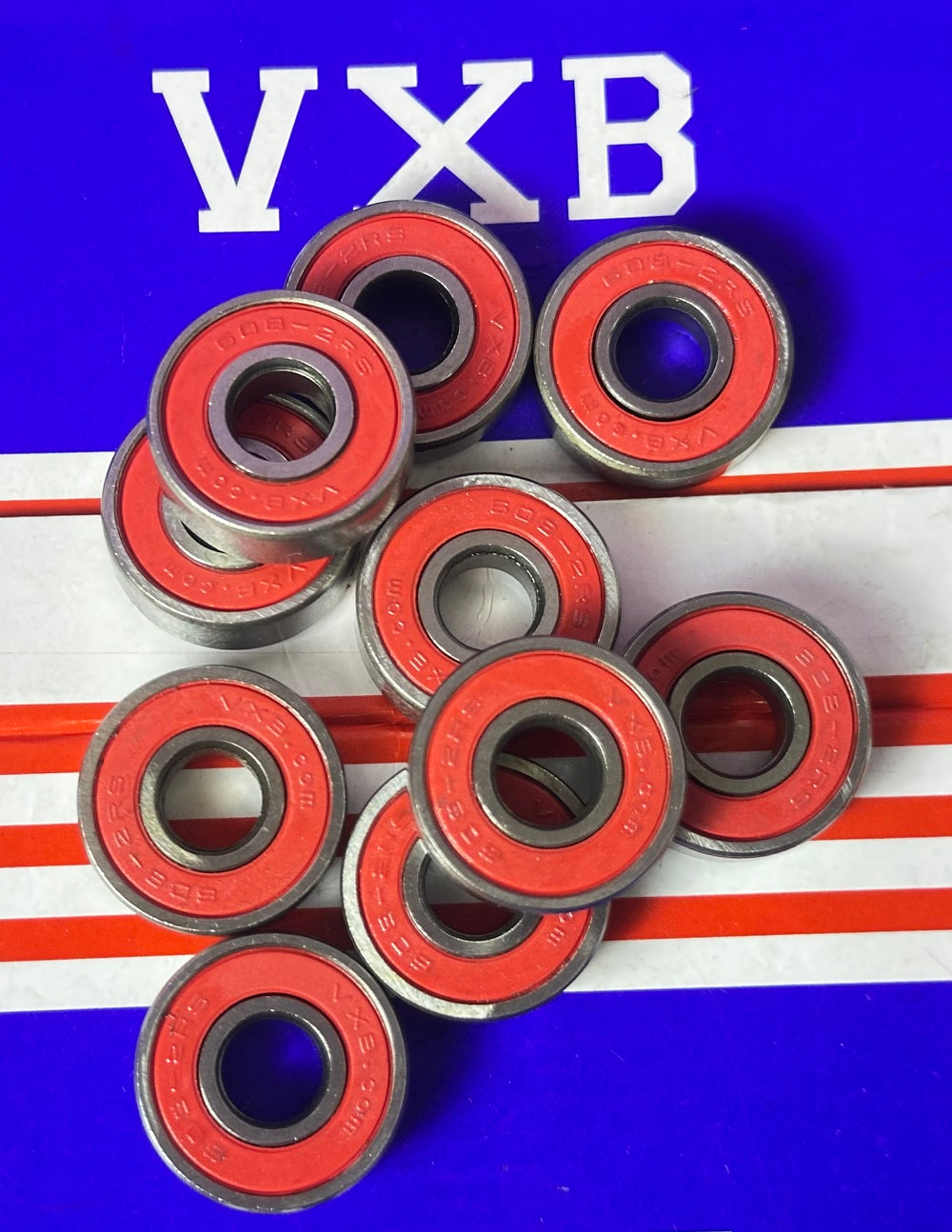 10-Pack Skateboard Bearing 608-2RS Sealed 8x22x7mm Miniature