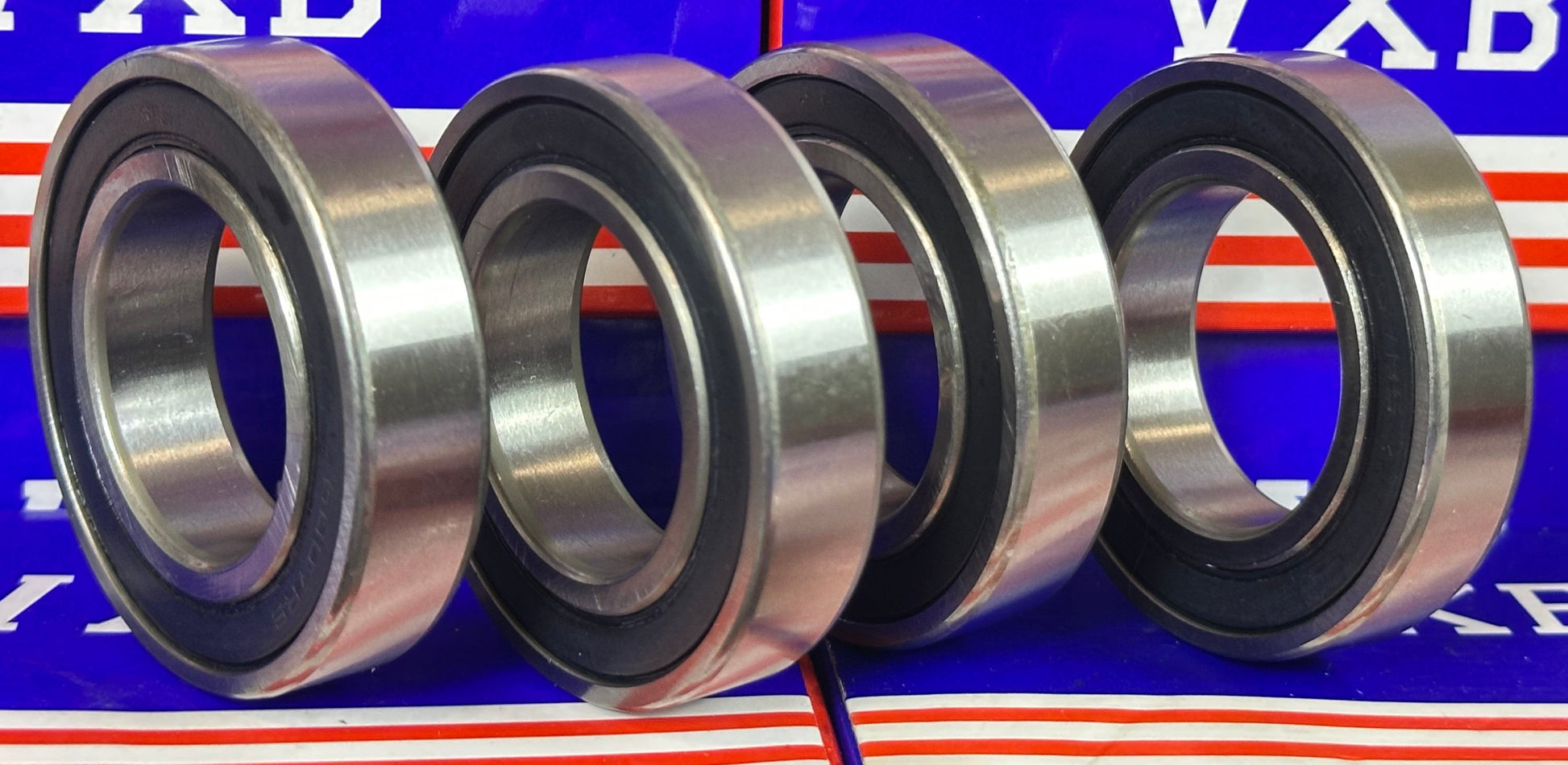 4-Pack 6007-2RS Ball Bearings 35x62x14mm Rubber Sealed