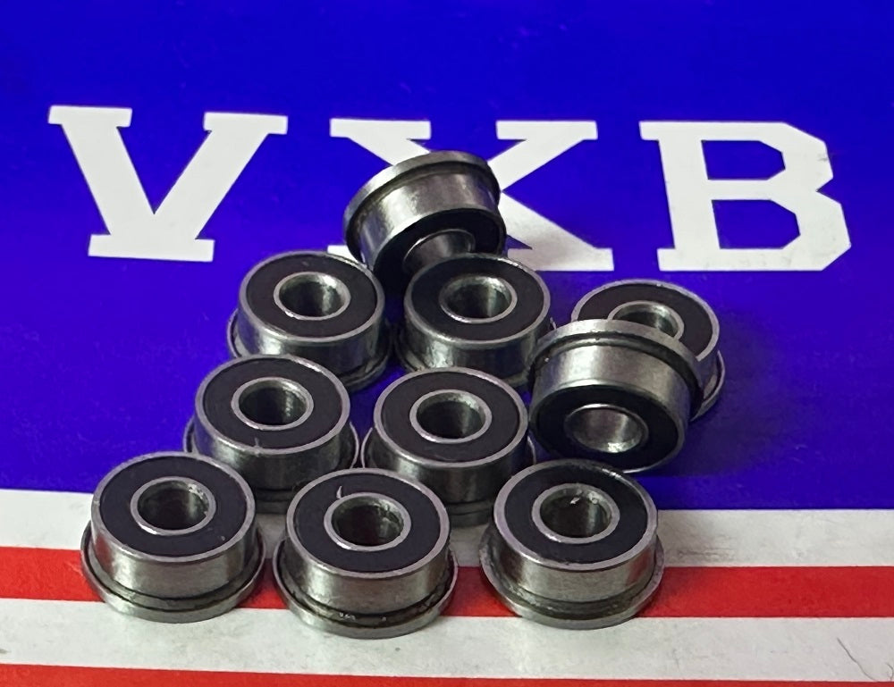 10-pakowe łożyska kołnierzowe FR2-5-2RS Zapieczętowane 1/8 "x 5/16" x 9/64 "
