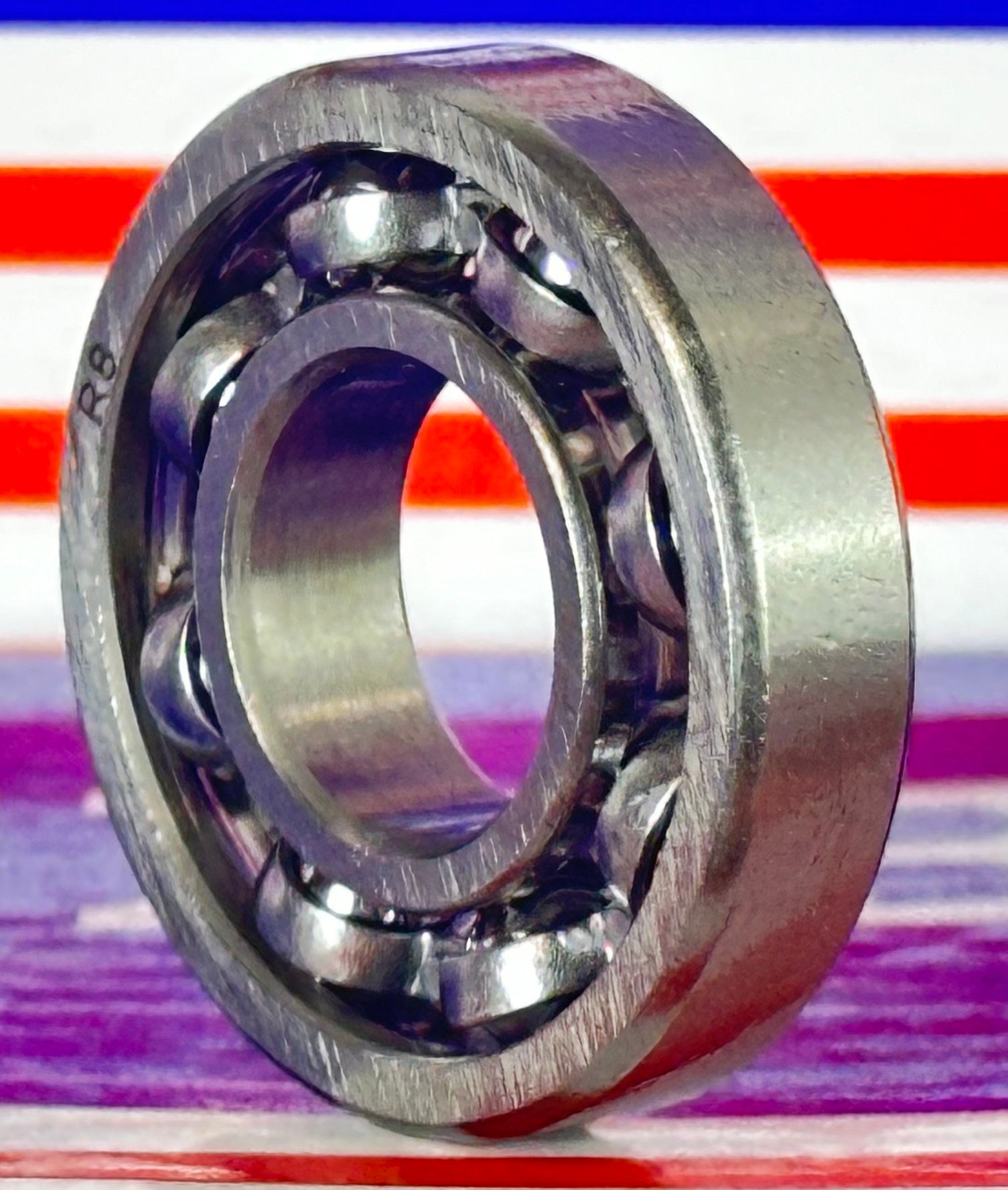 R8 Open Ball Bearing 1/2" x 1-1/8" x 1/4" inch - Miniature