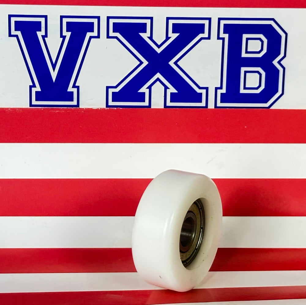 8mm ID Bearing - 34mm White Plastic Wheel 8x34x13mm