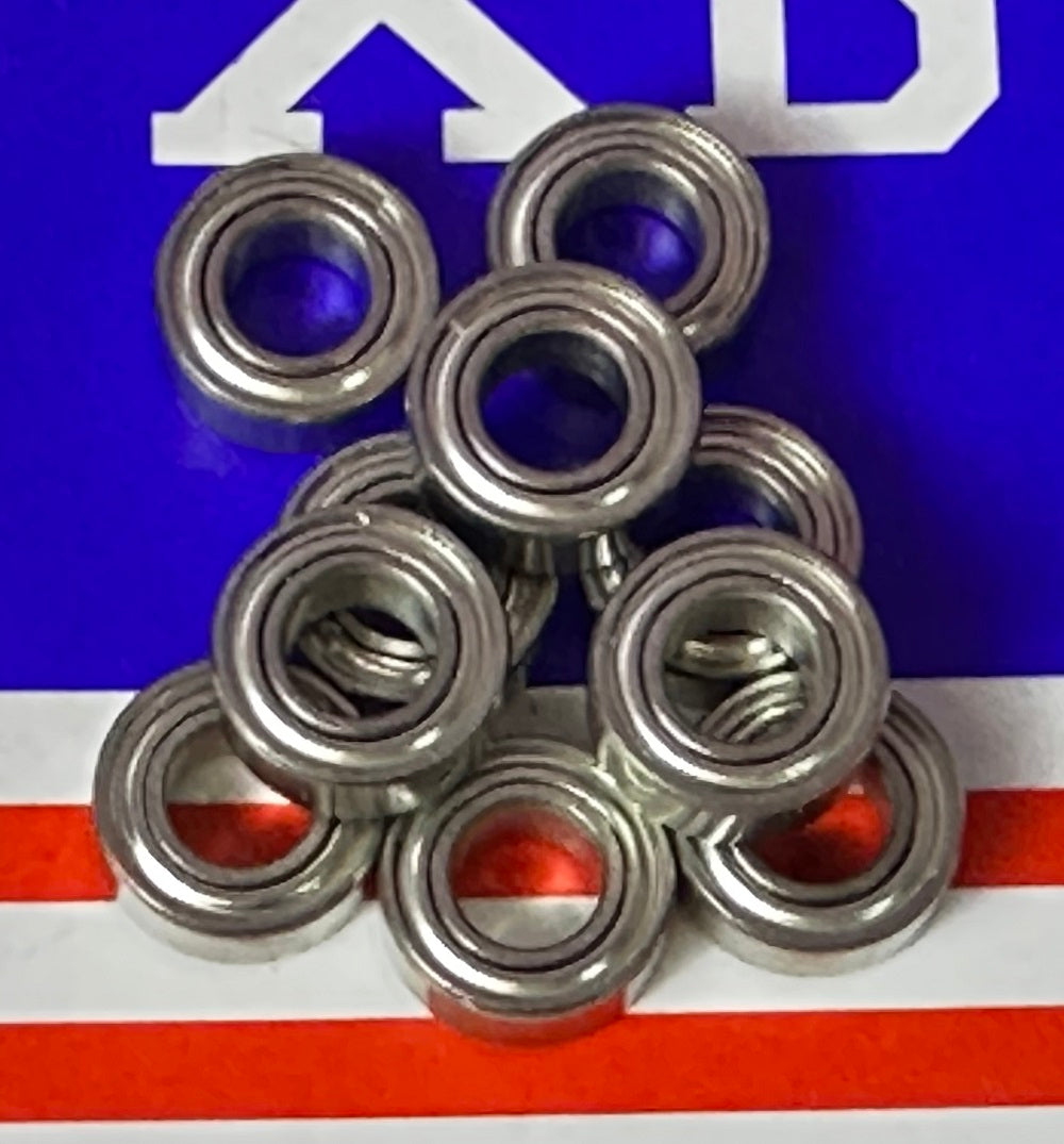 Vòng bi gốm 10 gói 5x10x4 Thép không gỉ đã che chắn vòng bi ABEC-5