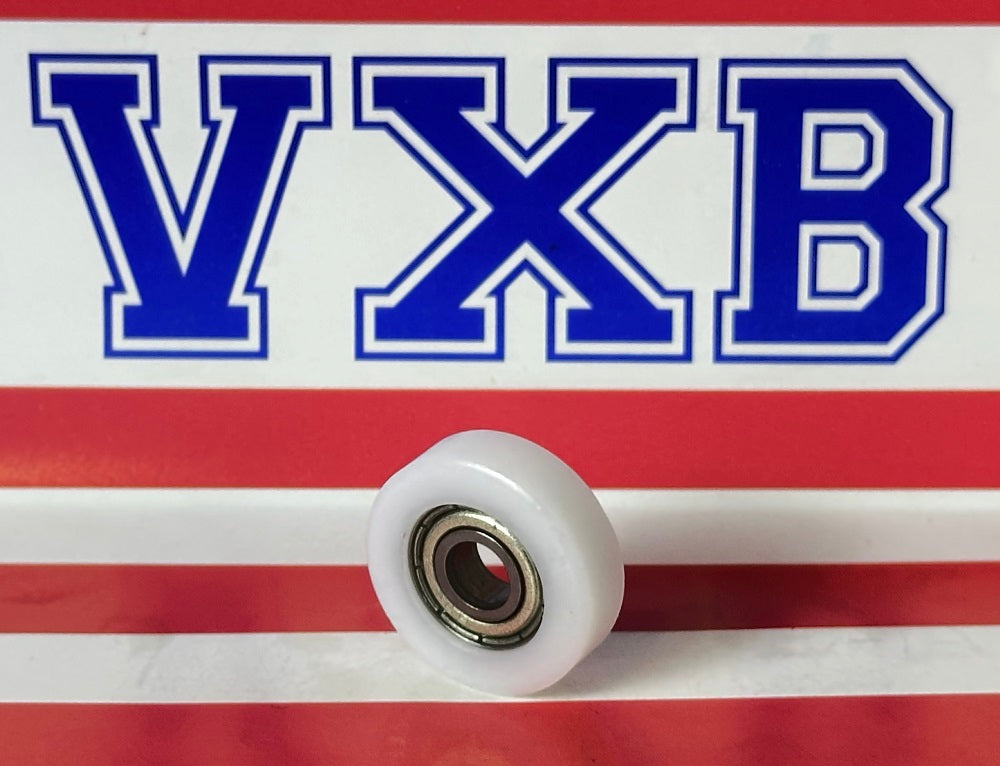 6mm Bore Bearing - 22mm White Plastic Tire 6x22x7mm