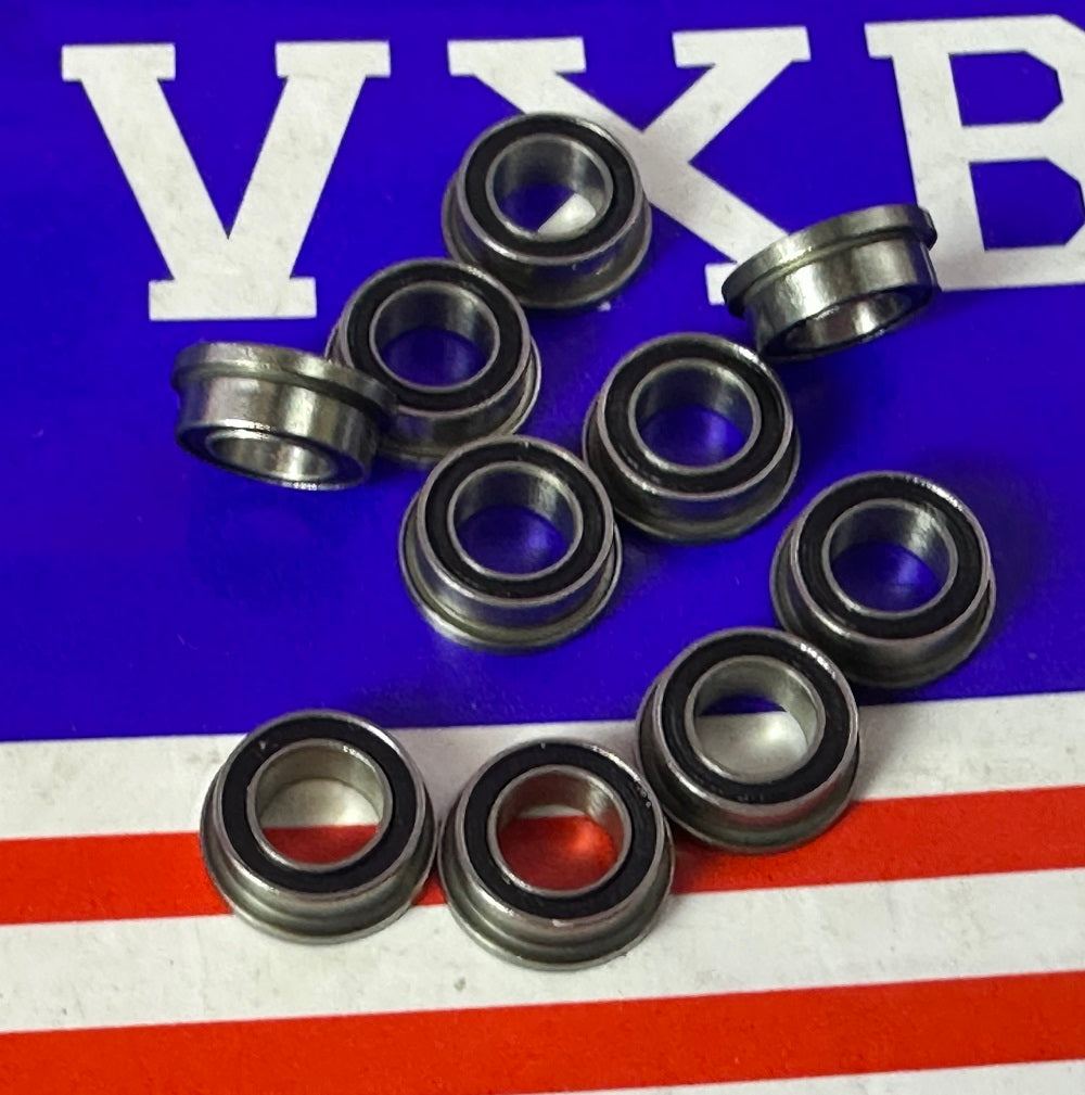 10-pakowe łożyska kołnierzowe ze stali nierdzewnej SFR156-2RS 3/16 "x 5/16" x 1/8 "