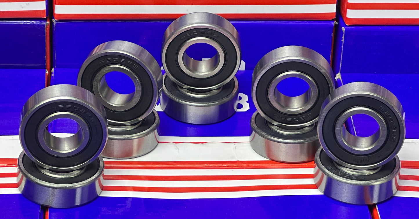 15x35x11mm taşıyan 10 paket 6202-2RS-Mühürlü