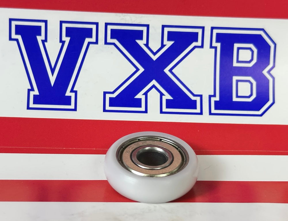 8mm Bore Bearing - 27.5mm White Plastic Tire 8x27.5x8mm