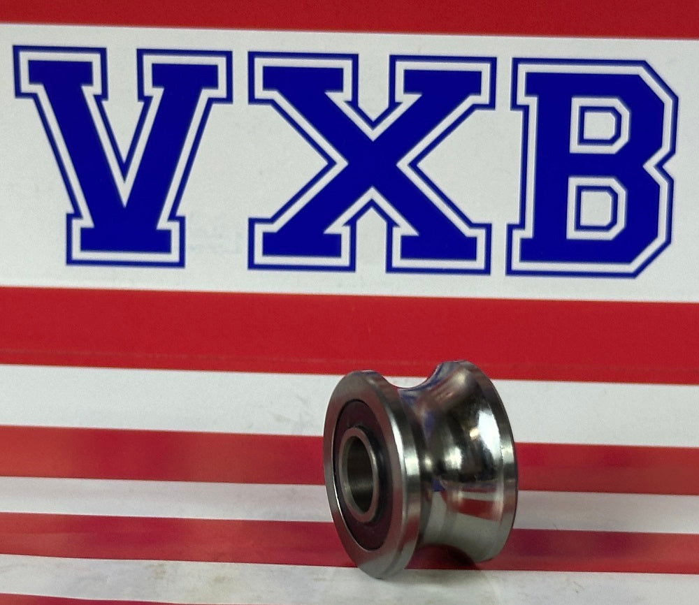 8mm Bore Bearing - 22.5mm Round Pulley U-Groove Shaft Sliding Ball Bearing 8x22.5x14.5mm