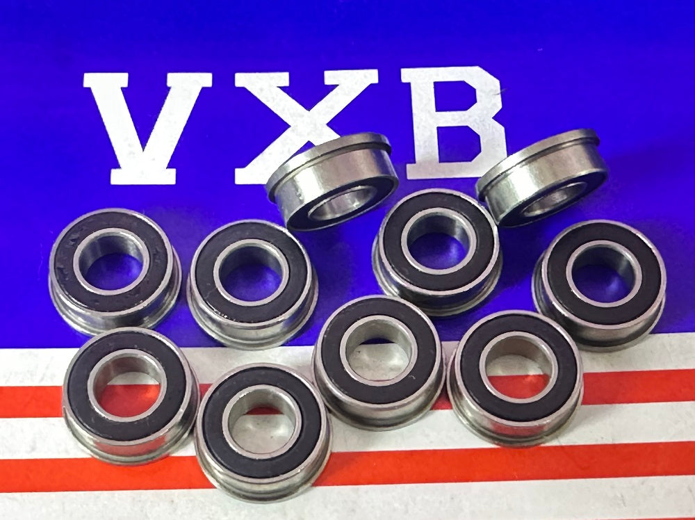 10 paket flanşlı rulmanlar SFR188-2RS Mühürlü 1/4 "x 1/2" x 3/16 "Rulmanlar