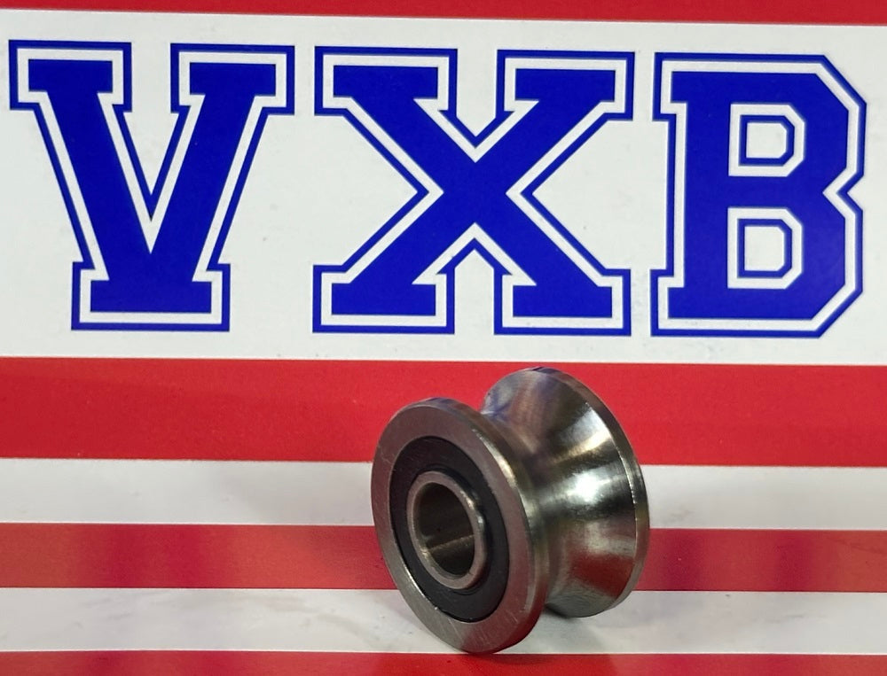 8mm Bore Bearing - 22.5mm Pulley U-Groove Track Roller Bearing 8x22.5x13.5mm