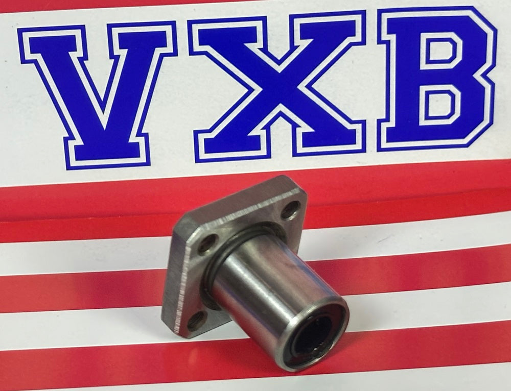 บุชแผ่นหน้าแปลนสี่เหลี่ยม 8 มม. สำหรับการเคลื่อนที่เชิงเส้น