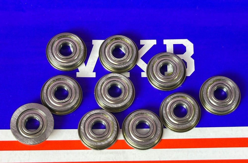 10 -pakowe łożyska kołnierzowe F695zz Oszyte 5x13x4mm - stal nierdzewna