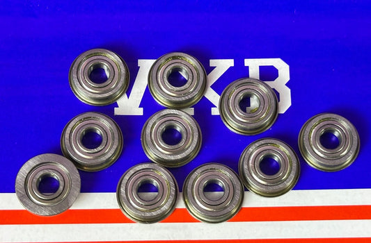 10 -pakowe łożyska kołnierzowe F695zz Oszyte 5x13x4mm - stal nierdzewna