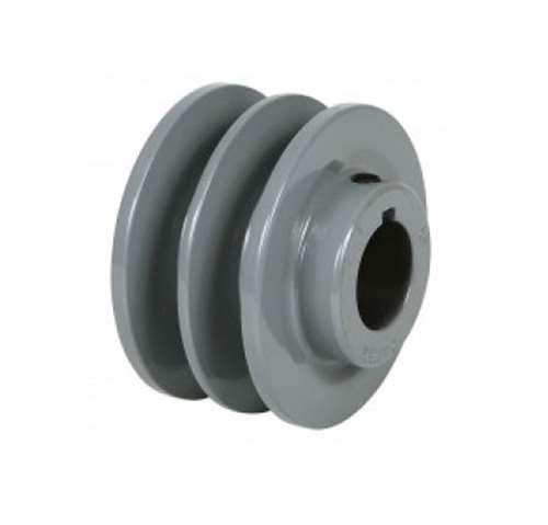 2AK-20 5/8" Bore Solid Sheave Pulley - 2" OD , Hex set screws 2-Groove for V-belts 4L, 3L 2AK (OD 2"- ID 5/8")