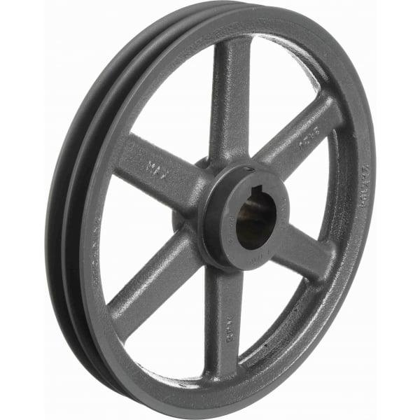 2BK105 1" Bore Sheave Pulley - 10.25" OD , Hex set screws 2-Groove for V-belts 5L, 2BK105-1"inch