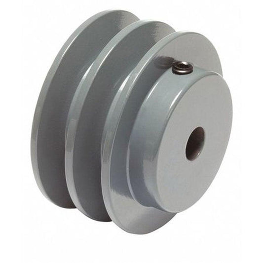 2BK40 1/2" Bore Solid Sheave Pulley - 4" OD , Hex set screws for V-belts 4L, 5L 2BK40-1/2"inch