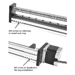 3' Feet Actuator NEMA 23 CNC Ballscrew Linear Motion Slide Rail Table - a Motor
