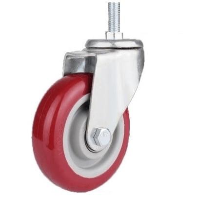 3"inch Caster Wheel 1/2-13 Threaded PVC - 154 lbs
