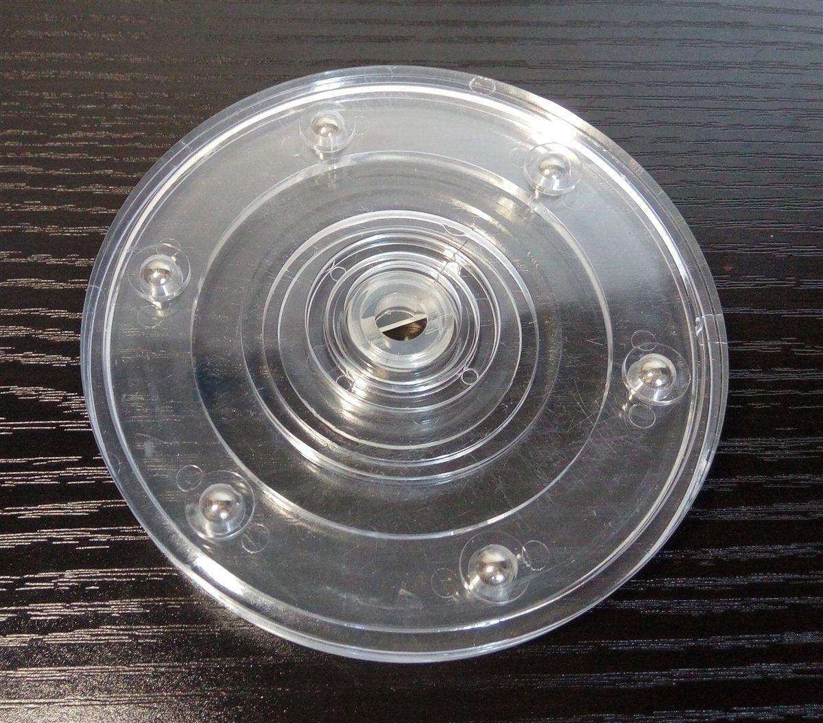 3" Clear Acrylic Lazy Susan Bearing - 76.2mm Diameter x 11mm Thick