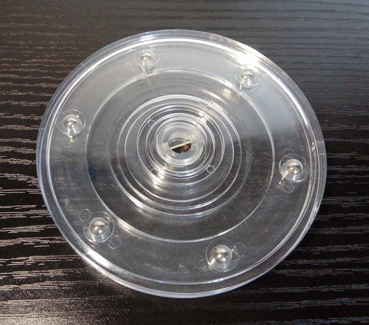 3" Clear Acrylic Lazy Susan Bearing - 76.2mm Diameter x 11mm Thick