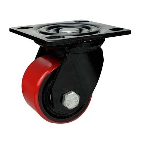 3"inch Low Profile Caster Wheel 1102 Lbs - PU - Iron - Top Plate Mount
