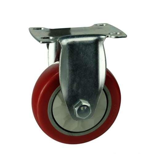 3"inch Caster Wheel Rigid PVC - Top Plate Mount