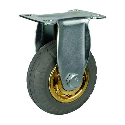3"inch Caster Wheel Rigid Rubber - Top Plate Mount