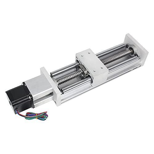 300mm Stroke CNC Linear Stage Motion Actuator, Double Optical Axis X Y Z Axis Linear Slide Rail Aluminum Alloy Cross Sliding Table SBR16 Linear Rail Guide SFU1605 Ballscrew for CNC