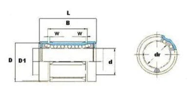 30mm Ball Bushing SDM30GA Steel Retainer Linear Motion Bearing