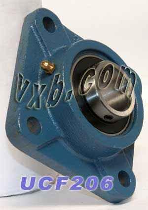 30mm Bearing UCF206 + Square Flanged Cast Housing Mounted Bearing