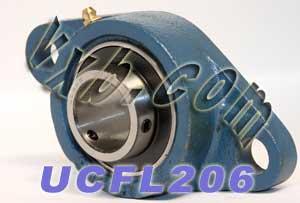 30mm Bearing UCFL-206 + 2-Bolt Flanged Cast Housing Mounted Bearing