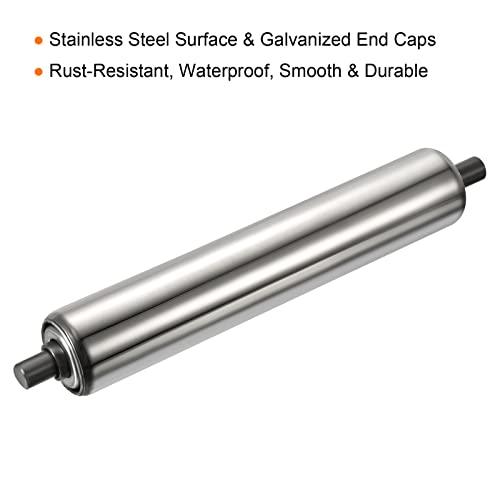 Gravity Conveyor Roller 1.5" Diameter x 8" Length - Stainless Steel