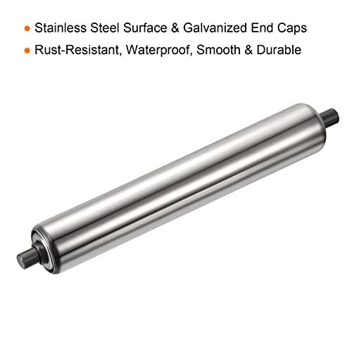 Gravity Conveyor Roller 1.5" Diameter x 10" Length - Stainless Steel