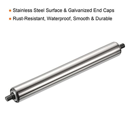 Gravity Conveyor Roller 1.5" Diameter x 16" Length - Stainless Steel