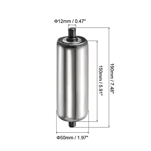Gravity Conveyor Roller - 2" Diameter x 6" Length - Stainless Steel