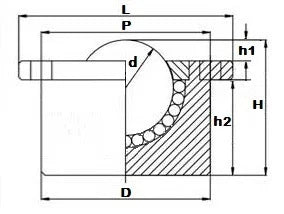 330 lbs Load Capacity Flange Ball Transfer Bearing Unit