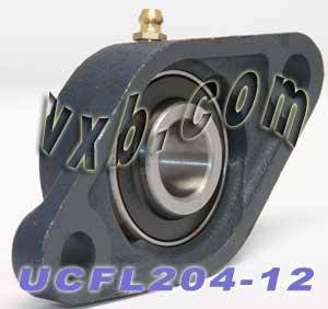 3/4 Bearing UCFL204-12 + 2-Bolt Flanged Housing Mounted Bearing