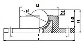 3/4" Ball Plastic/Nylon Ball Transfer Unit 22 lbs