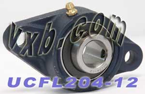 3/4" Bore Mounted Bearing UCFL-204-12 + 2-Bolt Flanged Housing