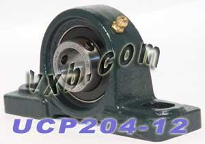 3/4" Bore Mounted Bearing UCP-204-12 + Pillow Block Cast Housing