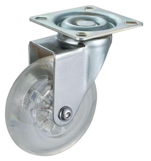 35mm Caster Wheel 44 Lbs - PU - Top Plate Mount