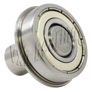 3/8" Flanged Ball Bearing - 1/8 diameter integrated 1/2 Axle