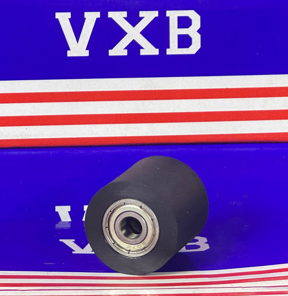 7x30x30 Polyurethane Sealed Bearing - Black PU Nylon Tire 7x30x30mm